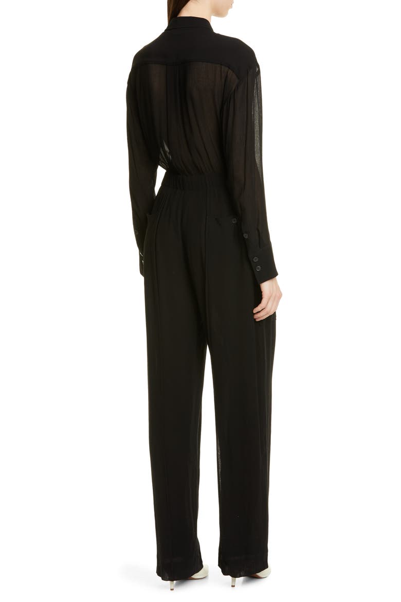 Crinkle Jumpsuit, Alternate, color, BLACK