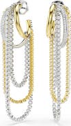 Swarovski Hyperbola Mixed Metal Crystal Drop Earrings