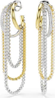Swarovski Hyperbola Mixed Metal Crystal Drop Earrings