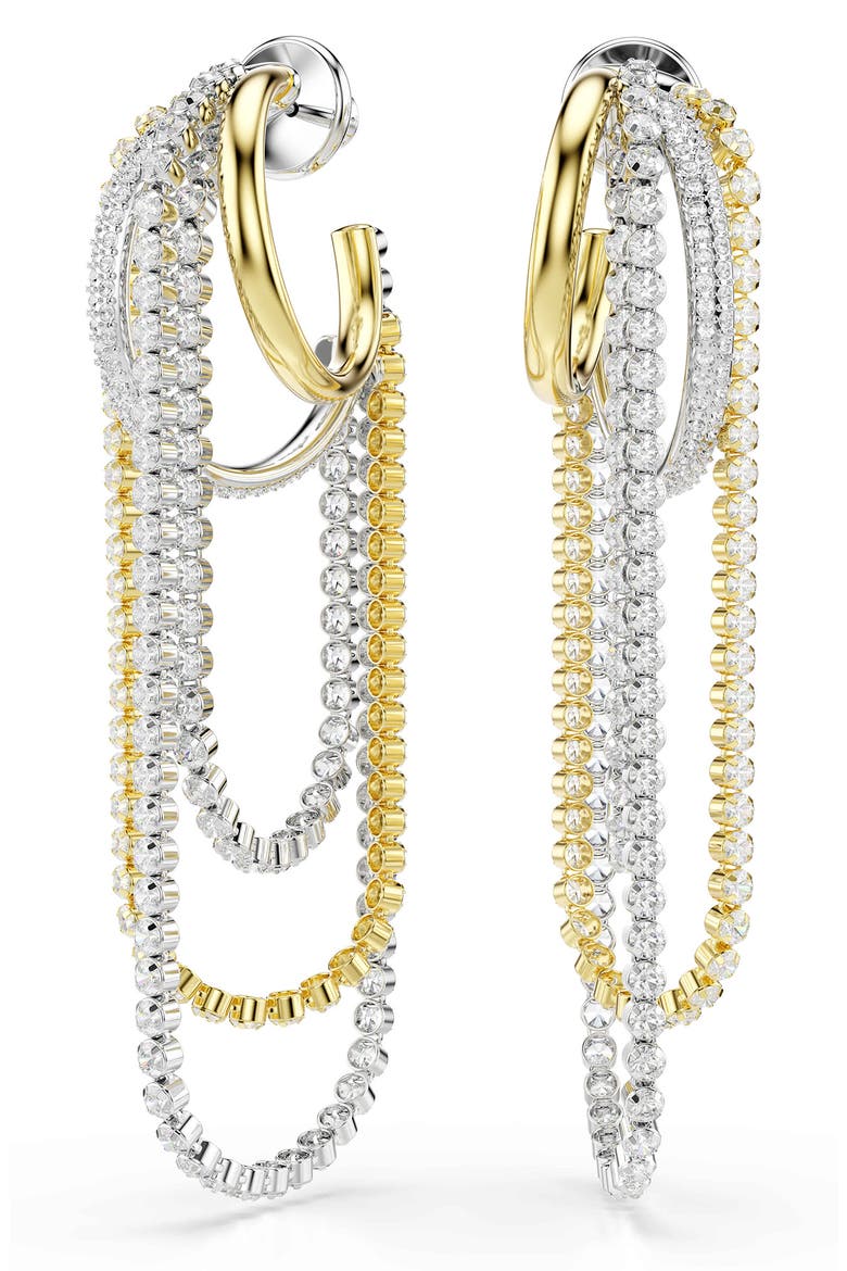 Hyperbola Mixed Metal Crystal Drop Earrings video