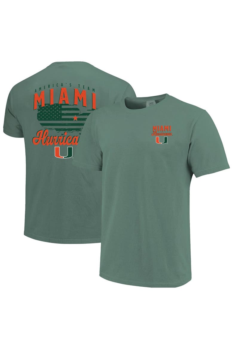 Men's  Green Miami Hurricanes America's Team T-Shirt, Main, color, Green