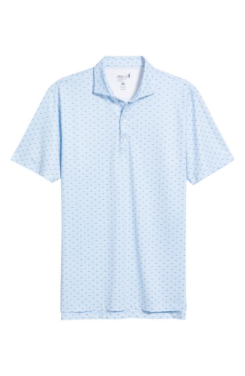 Johnnie-o Nc Time Abstract Print Prep-formance Polo In Maliblu