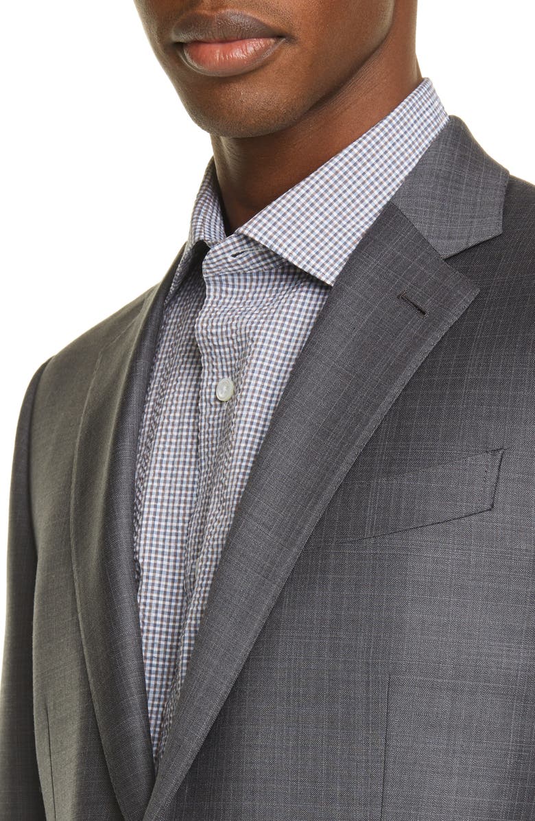 ZEGNA Ermenegildo Zegna Milano Trofeo Classic Fit Check Wool Suit, Alternate, color, 