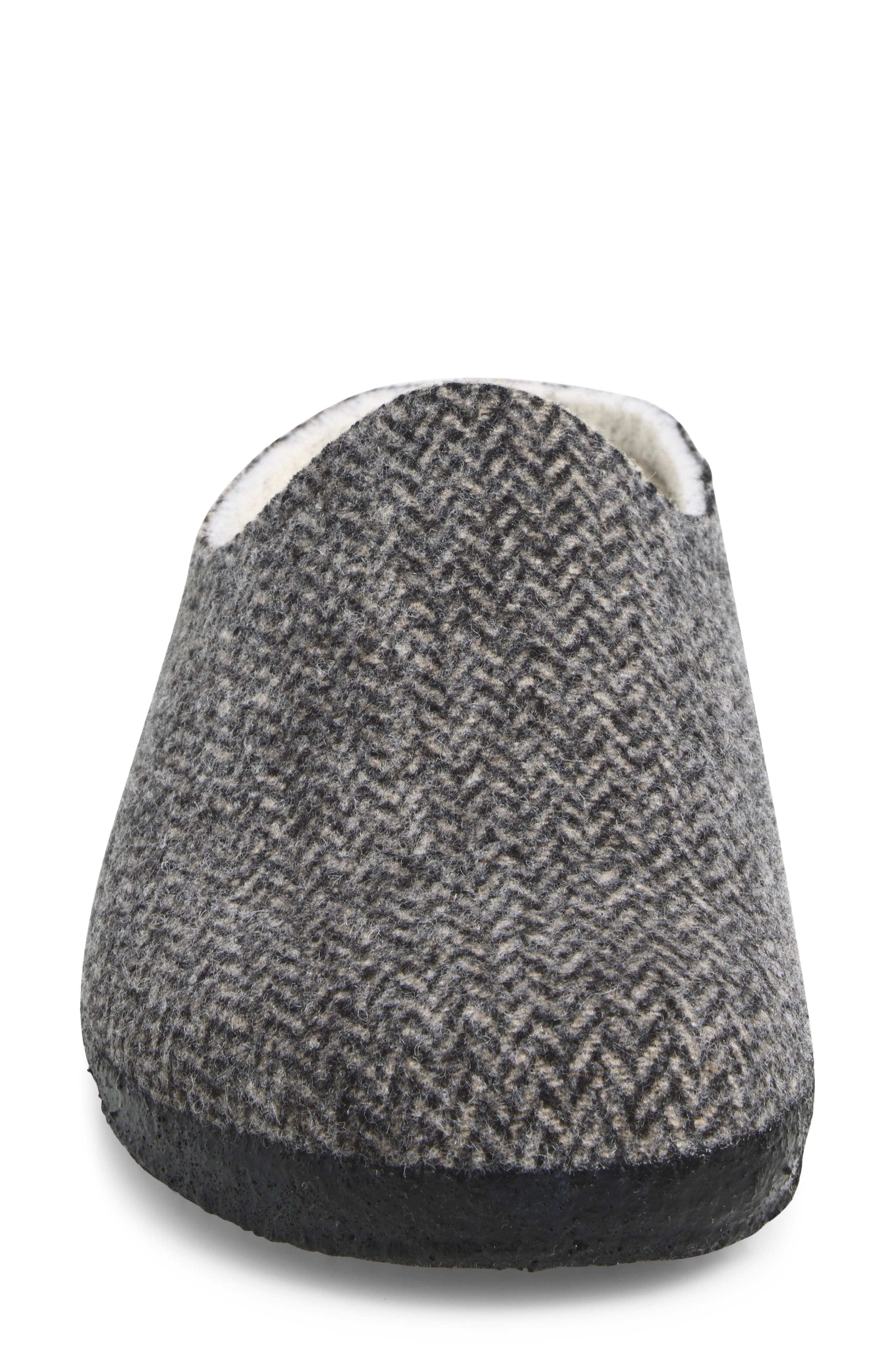 Amsterdam Genuine Shearling Slipper, Alternate, color, HERRINGBONE GRAY/ NATURAL