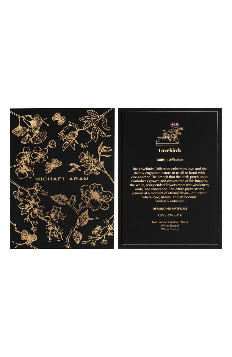 Michael Aram Lovebirds Decorative Object, Alternate, color, Brass/ Gold/ White