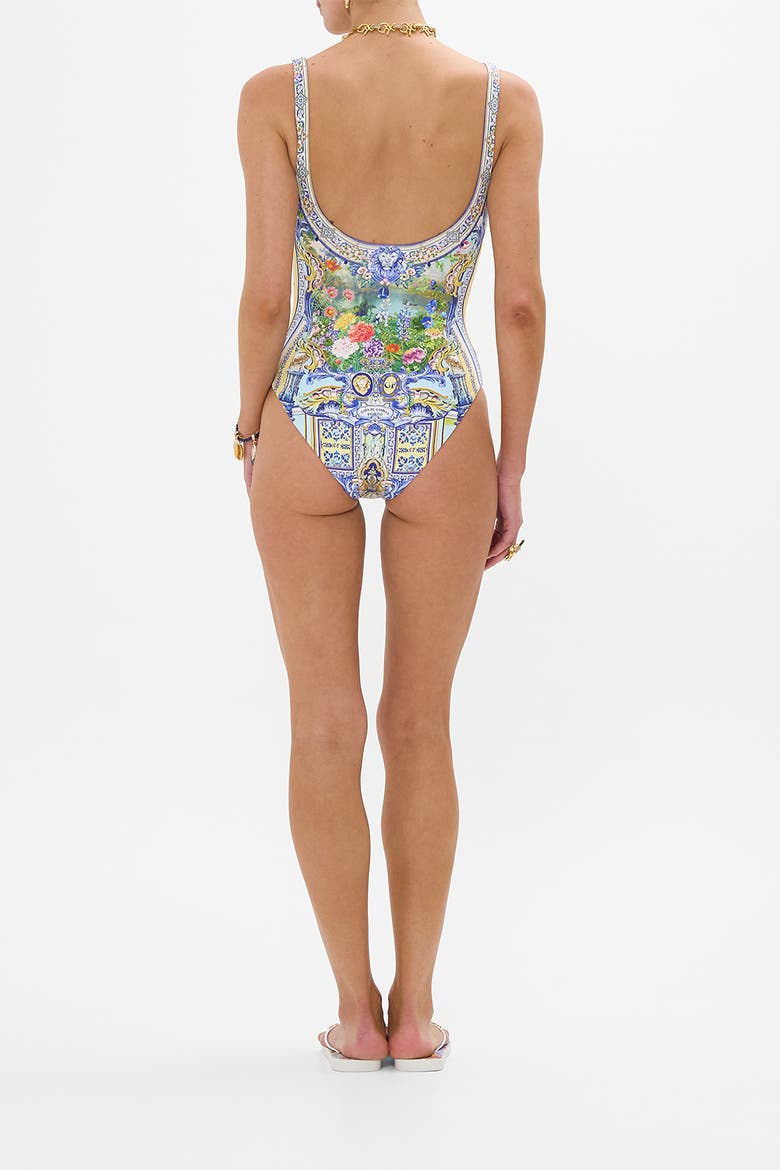 Underwire Square Neck One Piece Wall To Wall Wonders, Alternate, color, Wall To Wall Wonders