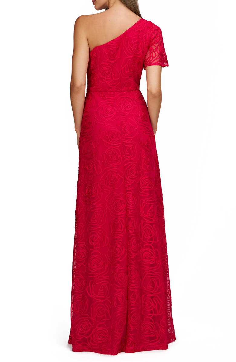 JS Collections Anastasia Single Flutter Sleeve Gown, Alternate, color, Magenta Gloss