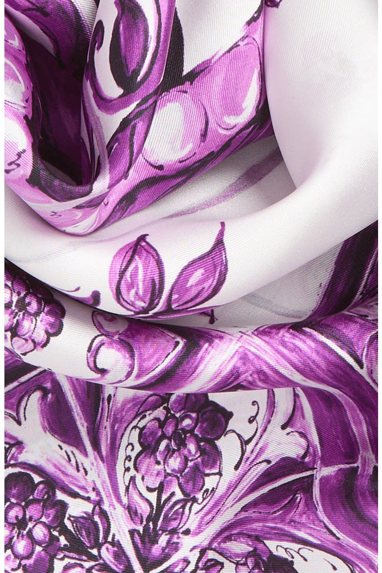 Mediterraneo Square Silk Scarf, Alternate, color, HP3OA AZULEJOS FDO VIOLA
