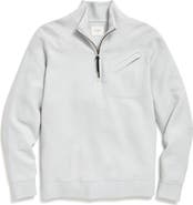 Billy Reid Quilted Half Zip Pullover