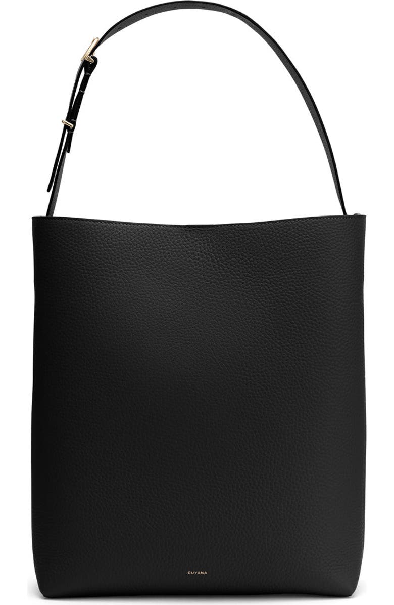 Cuyana Oversized Linea Bag, Main, color, Black