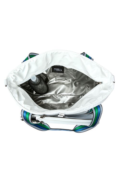 Think Royln Love All Tennis Bag In White Patent