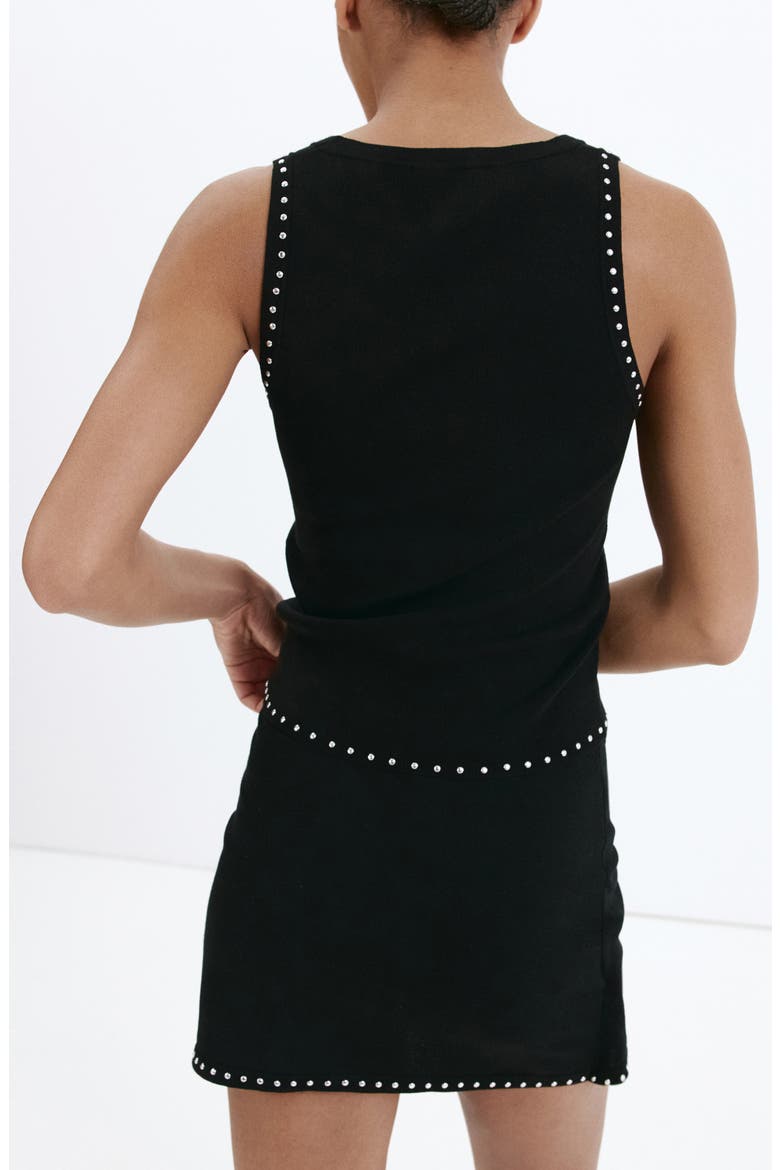 Studded Tank, Alternate, color, BLACK