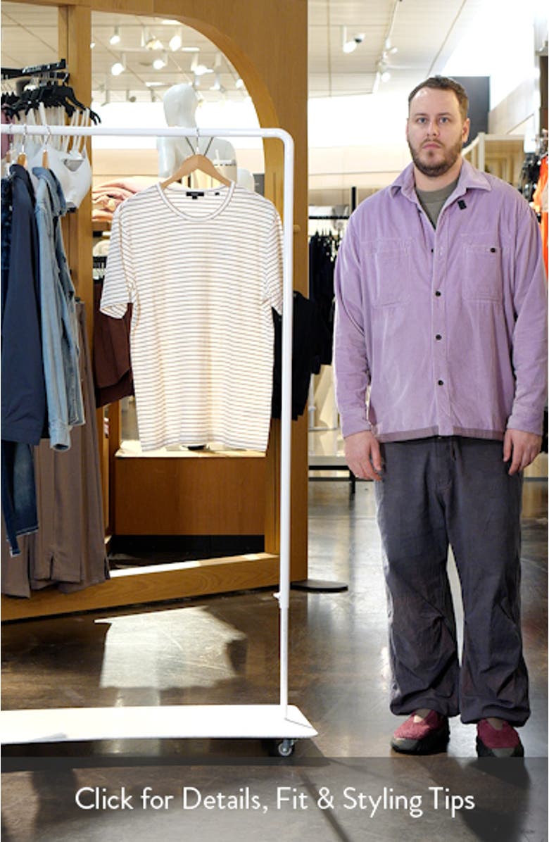 Stripe Linen & Cotton T-Shirt, sales video thumbnail