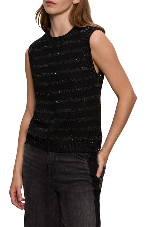 Sanctuary Shine Sleeveless Sweater In Black