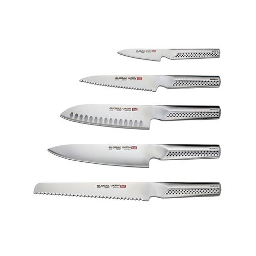 Global Ukon 6 Piece Knife Block Set In Black