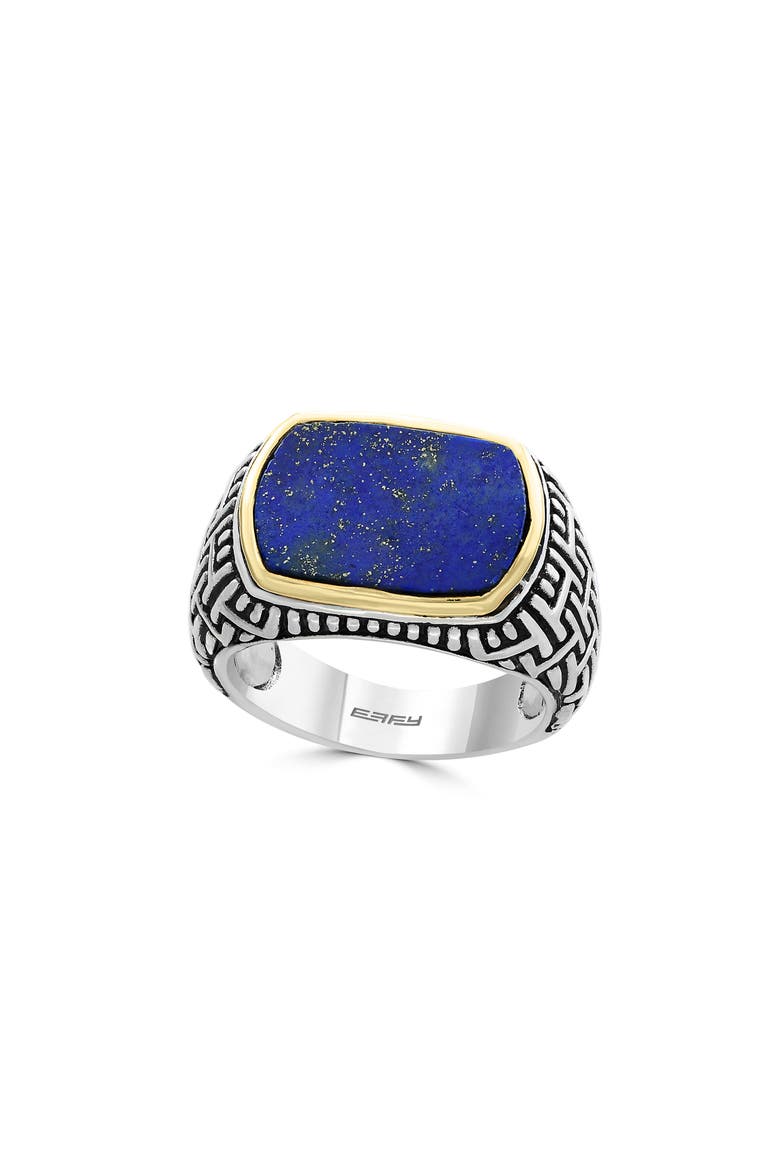 Lapis Lazuli Signet Ring, Main, color, BLUE
