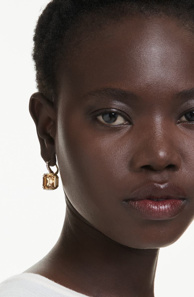 Swarovski Millenia Square Drop Earrings, Alternate, color, Gold/ Multi