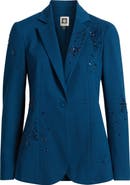 Anne Klein Embellished One-Button Blazer