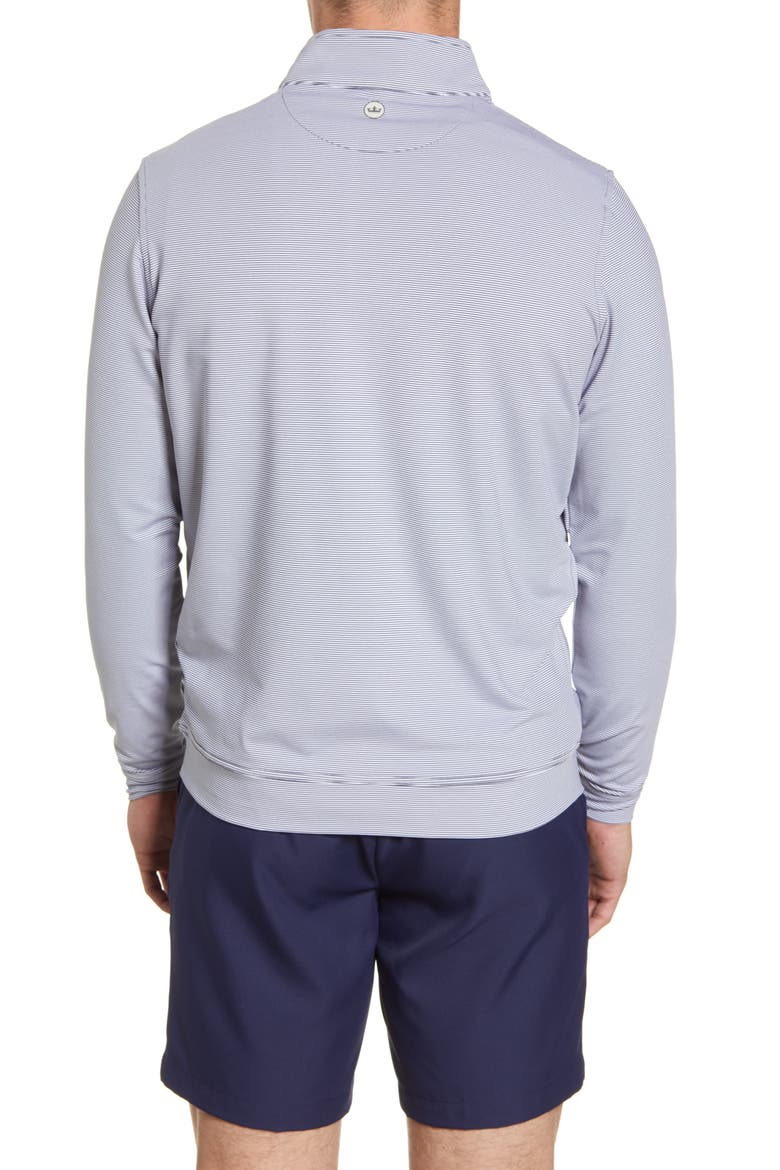Perth Stripe Quarter Zip Performance Pullover, Alternate, color, IRON/WHITE