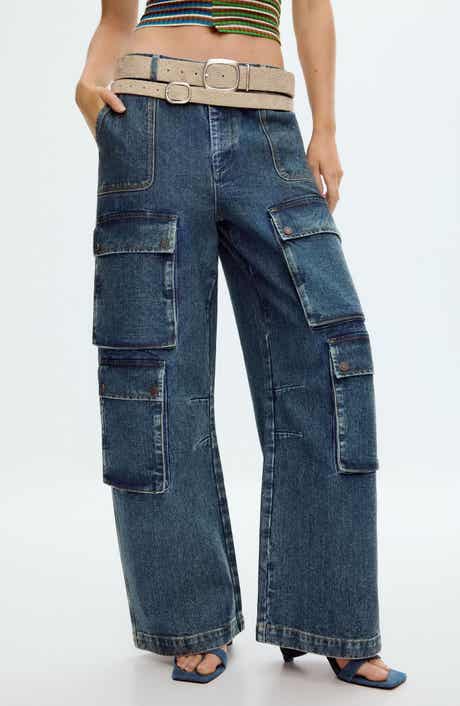 Desigual Wide Leg Cargo Jeans