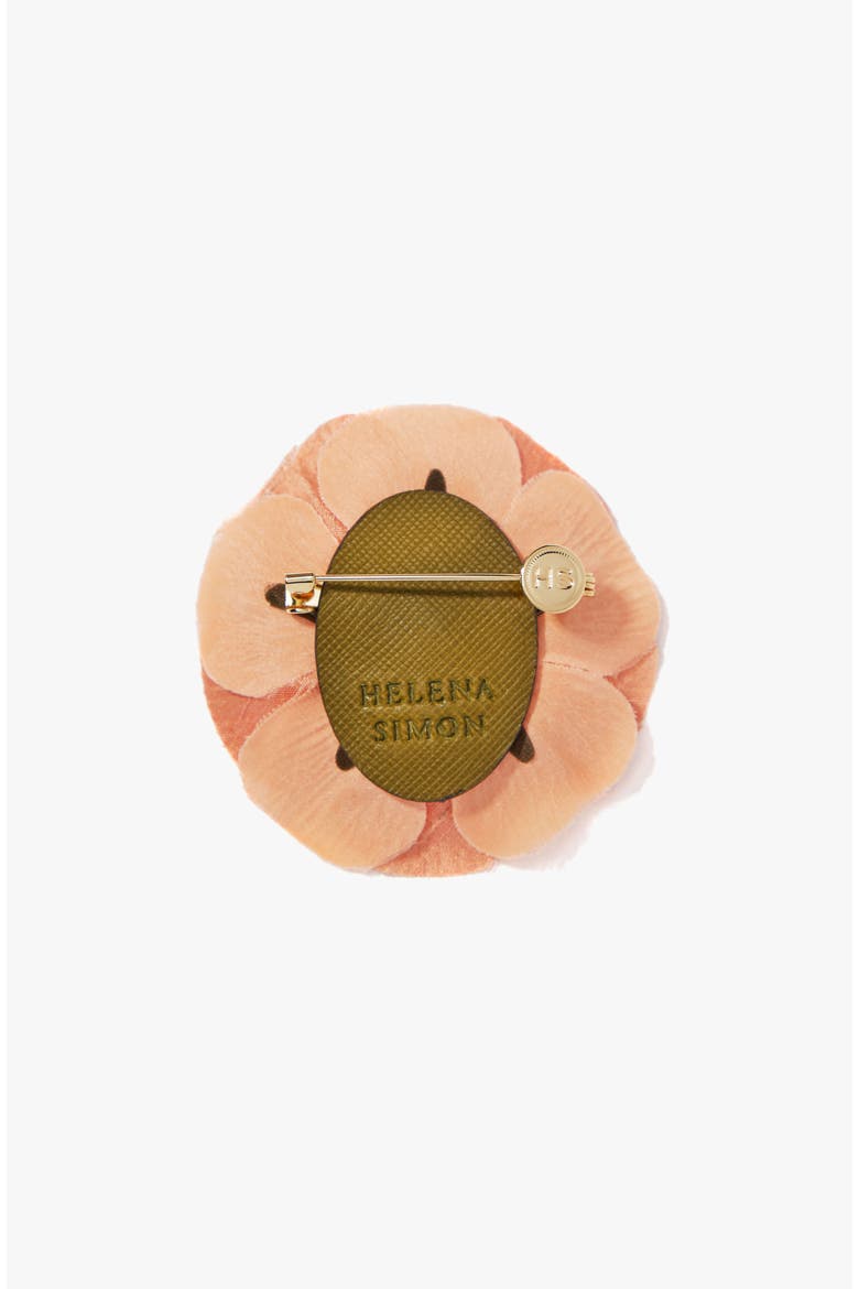The Peach Anemone Floral Brooch, Alternate, color, Peach
