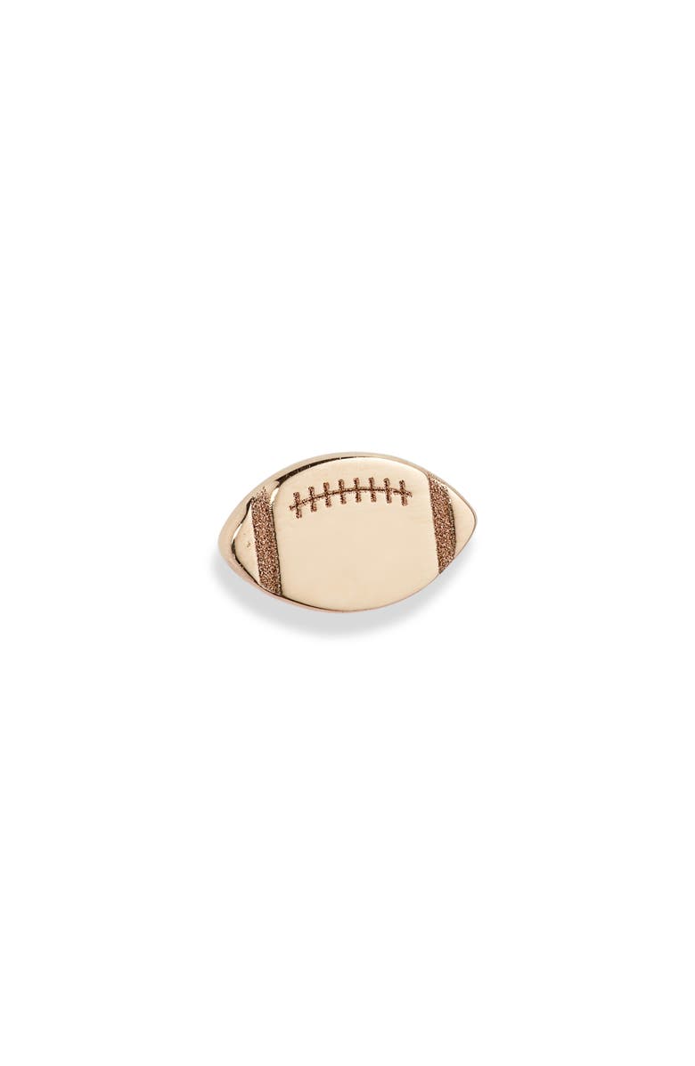 Zoë Chicco Itty Bitty Football Single Stud Earring, Main, color, 