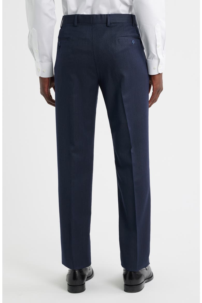 Flat Front Navy Wool Dress Pants, Alternate, color, NAVY