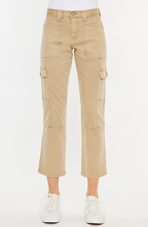 Lavinia High Rise Slim Straight Leg Cargo Pants