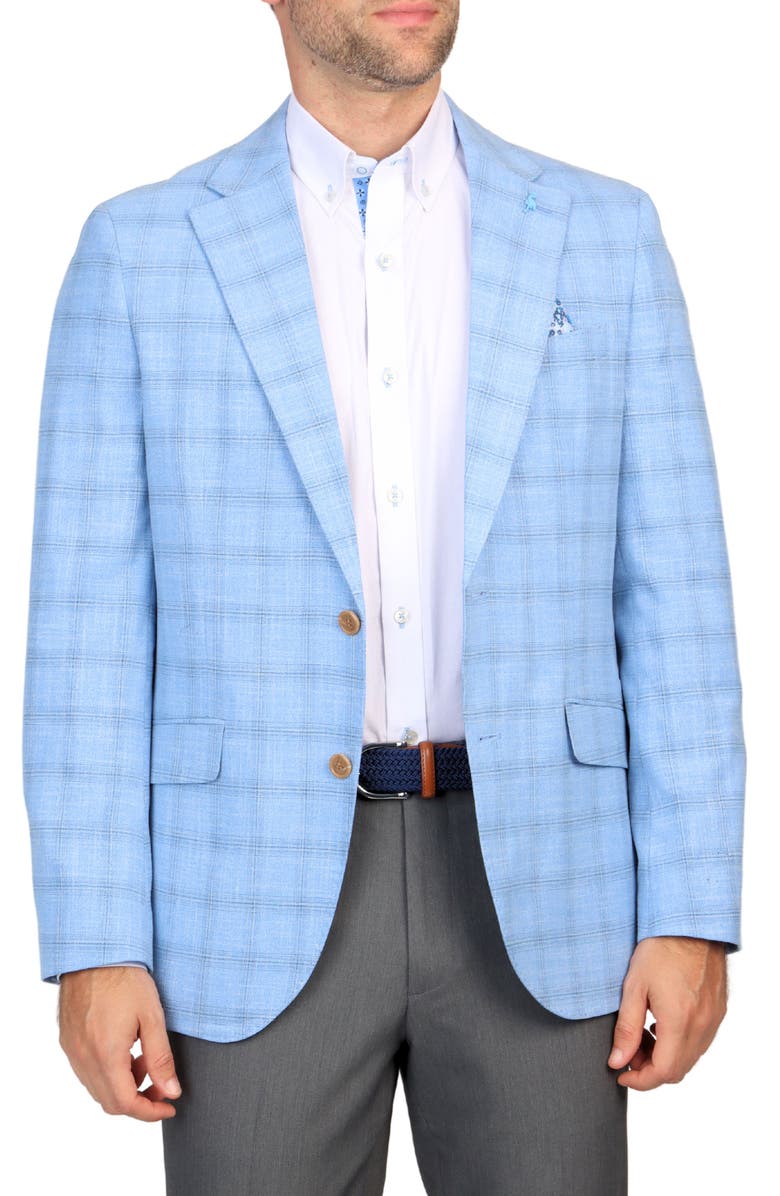 TailorByrd Shadow Plaid Sport Coat, Alternate, color, Blue