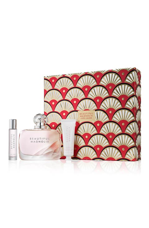 Beautiful Magnolia Deluxe Perfume + Hand Cream Trio Holiday Gift Set $204 Value