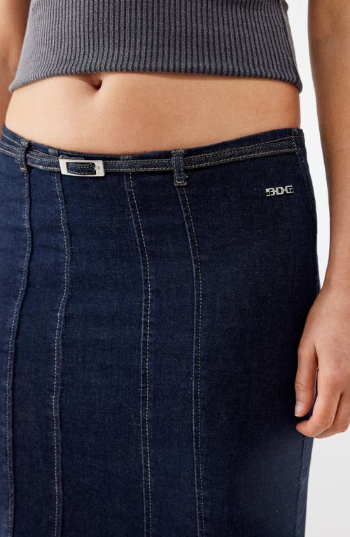 BDG URBAN OUTFITTERS BDG URBAN OUTFITTERS TOBI BELTED DENIM MAXI SKIRT