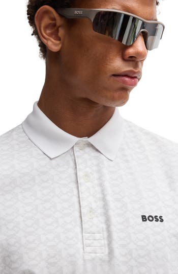 Paddy Geo Print Cotton Polo