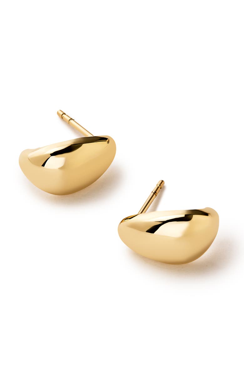 Ana Luisa Gold Stud Earrings - Gold Teardrop Huggie Studs, Alternate, color, Gold