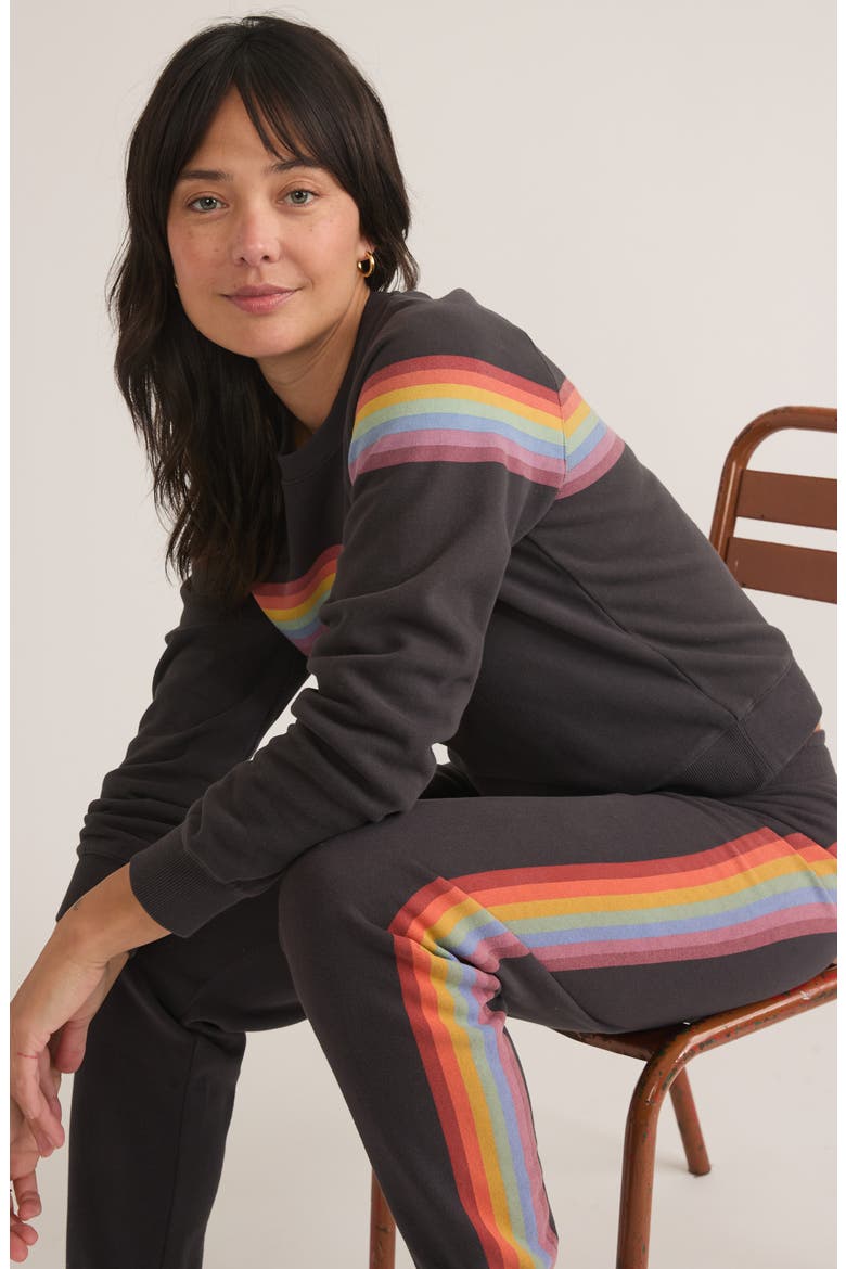 Anytime Stripe Raglan Sweatshirt, Alternate, color, WASHED BLACK STRIPE