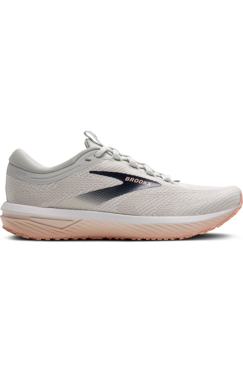 Brooks Revel 7 Hybrid Running Shoe, Alternate, color, Oyster/White/Tropical Peach