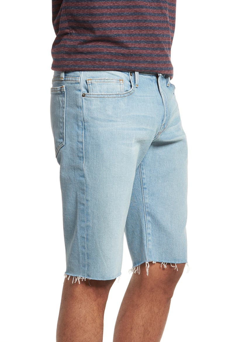 L'Homme Cutoff Denim Shorts, Alternate, color, CROSBY