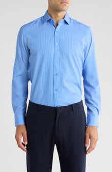 TOM BAINE Performance Stretch Wrinkle Free Button-Up Shirt