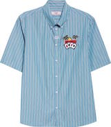 Martine Rose Casual Stripe Button-Down Shirt