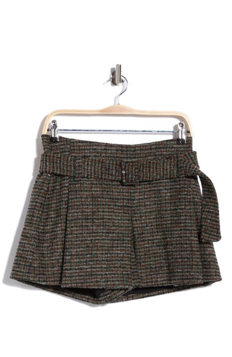 Como Belted Check Skort