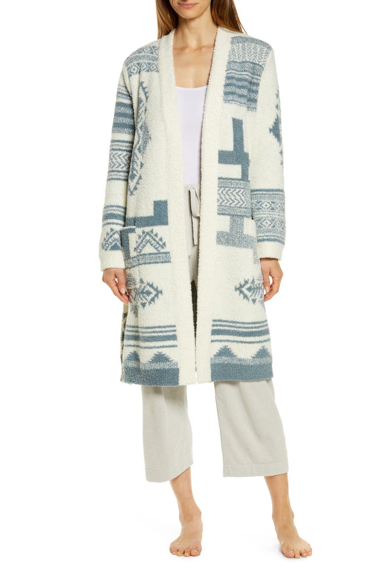 CozyChic™ Patchwork Robe, Alternate, color, CREAM/ DUSK