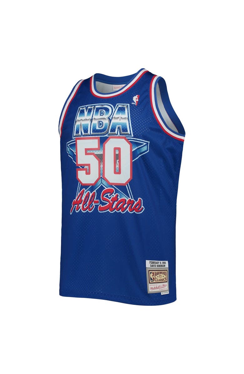 Mitchell & Ness Men's Mitchell & Ness David Robinson Royal Western Conference Hardwood Classics 1992 NBA All-Star Game Swingman Jersey, Alternate, color, 
