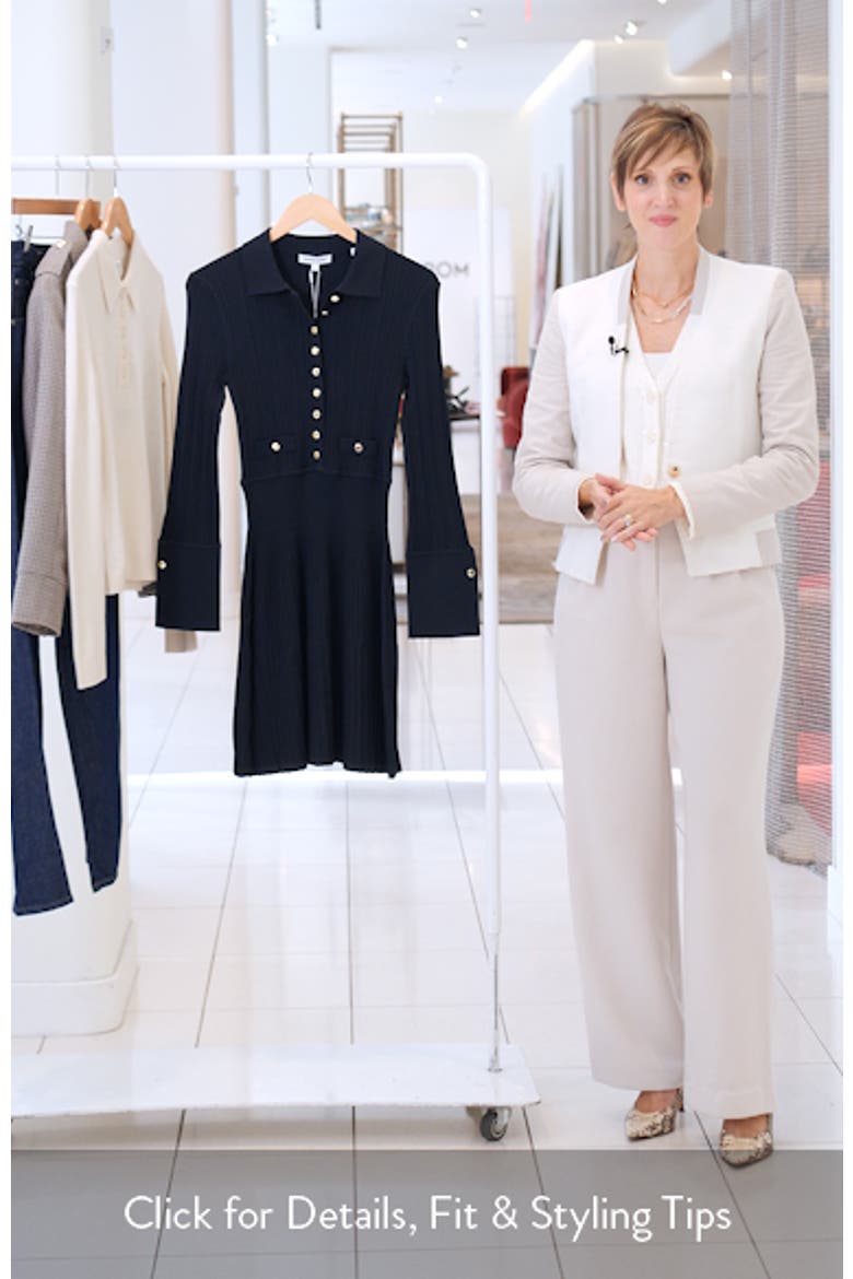 Lauper Variegated Rib Long Sleeve Sweater Dress video