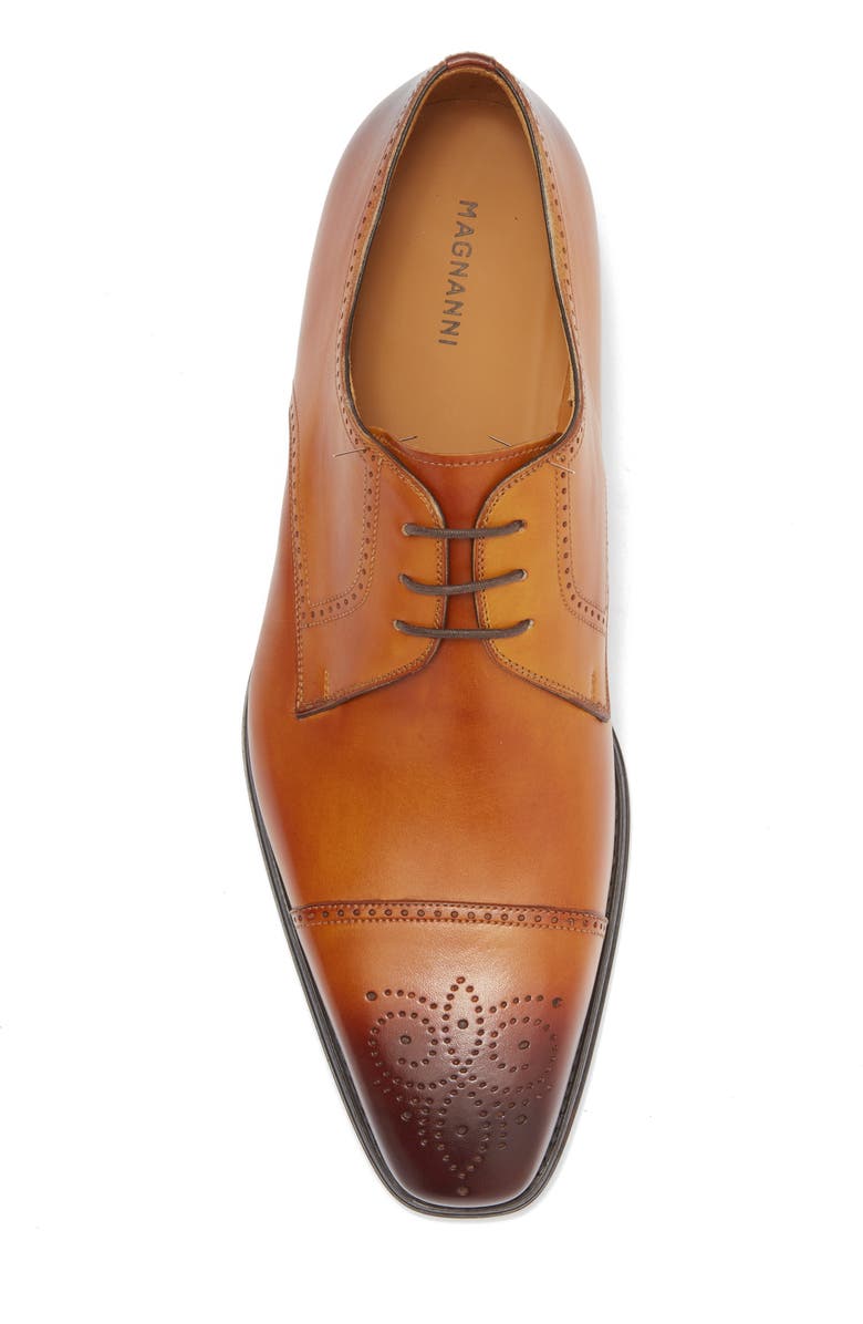 Magnanni Brogue Cap Toe Leather Oxford, Alternate, color,