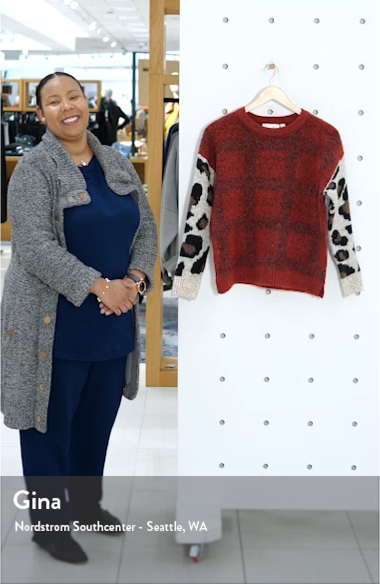 Leopard Sleeve Sweater, sales video thumbnail
