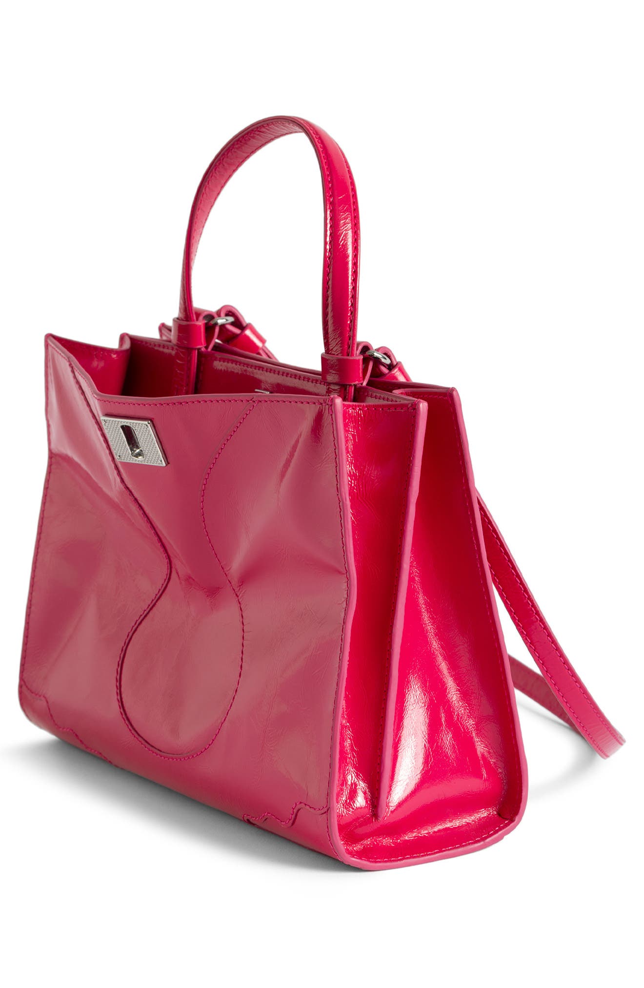 Jack Patent Leather Shoulder Bag, Alternate, color, PODIUM