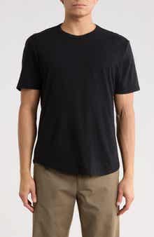 BUCK MASON Pima Cotton Slub Curved Hem T-Shirt
