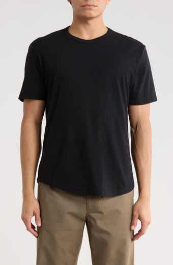 BUCK MASON Pima Cotton Slub Curved Hem T-Shirt