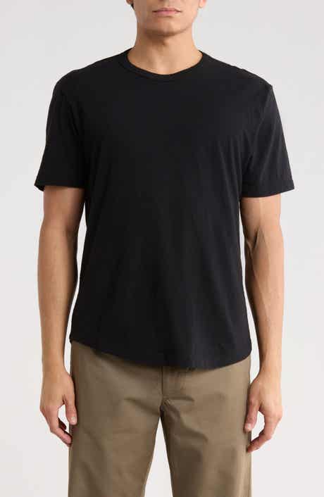 BUCK MASON Pima Cotton Slub Curved Hem T-Shirt