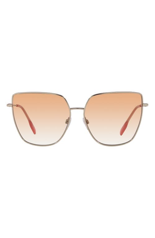 Burberry Alexis 61mm Gradient Irregular Sunglasses In Red