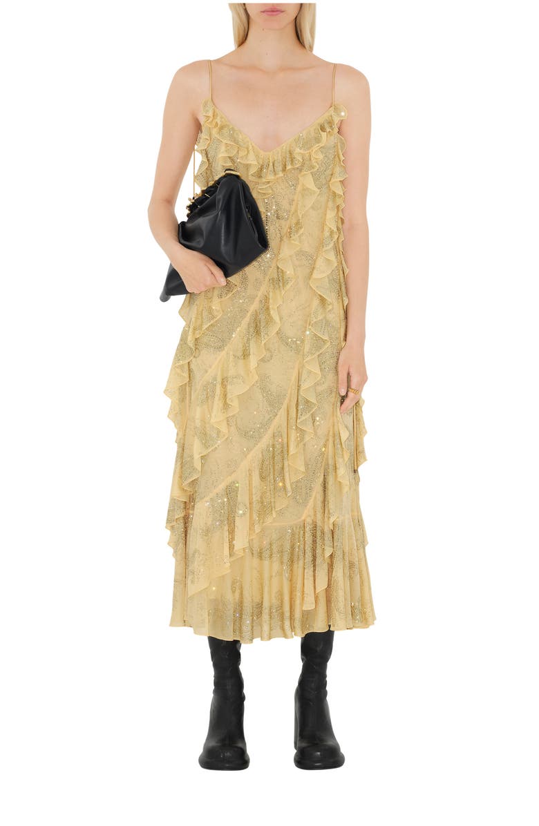 Burberry Crystal Paisley Jersey Dress, Main, color, 